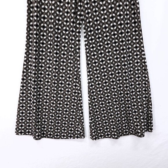 Joseph Ribkoff Pants Womens 8 Black White Print Wide Leg Pull On Dressy - Picture 10 of 11